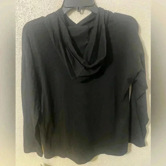 ADIDAS Girls' Long Sleeve Hooded Graphic Tee, Black with Camo Print, Large or Md - Picture 4 of 7